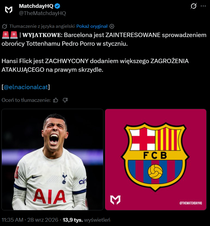 HIT! Barca już zimą chce CZOŁOWEGO OBROŃCĘ z Premier League! Flick jest nim OCZAROWANY!